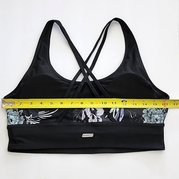 Athletic Works Dri-More Tech Black Floral Sports Bra Size Large - Picture 13 of 15